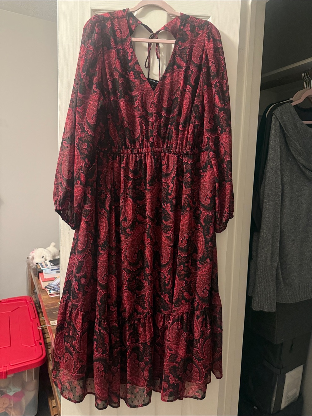 torrid Red and Black Paisley Maxi Dress